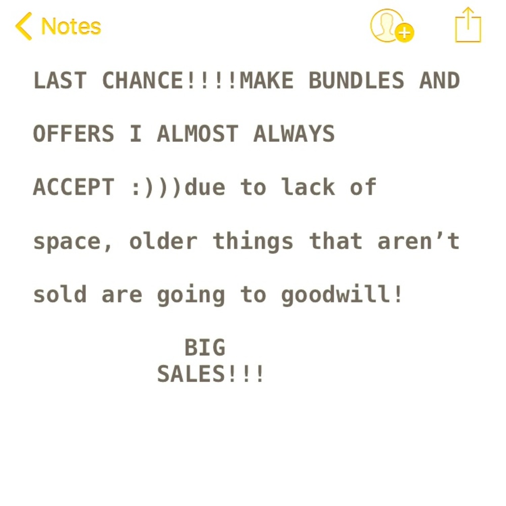 BIG DEALS AND OFFERS!! MAKE BUNDLES AND SAVEEE!!!